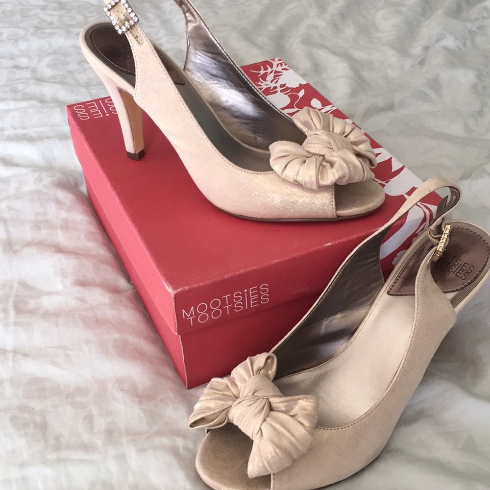 Champagne bridal heels